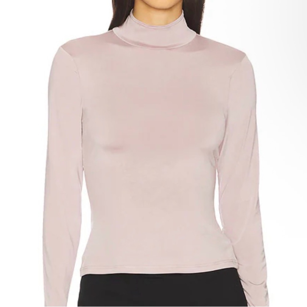 everlane Top hight neck mauve Long sleeve romantic basic femenine XS top